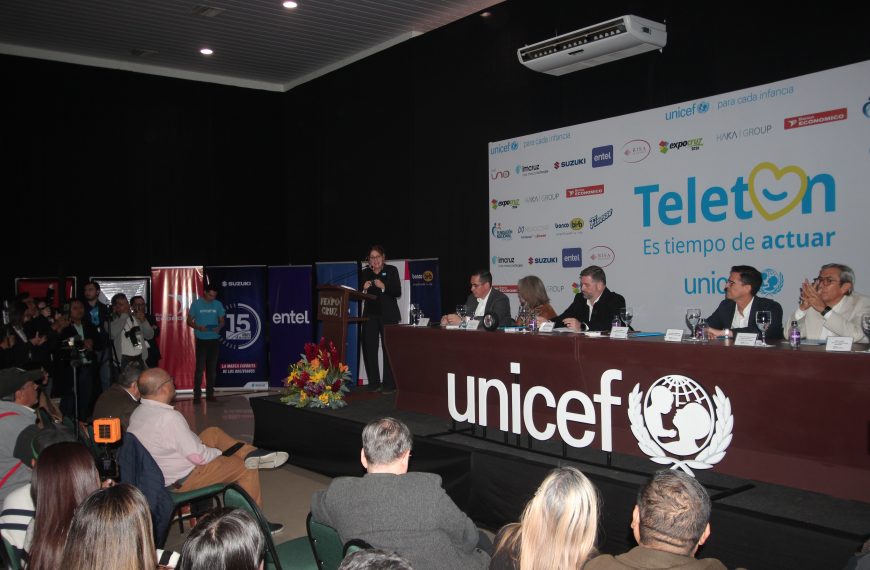 TIEMPO DE ACTUAR, ENTEL SE SUMA A LA TELETÓN UNICEF BOLIVIA